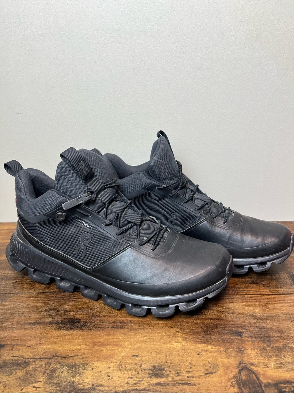 On Cloud Men's Black Waterproof Trail Sneakers